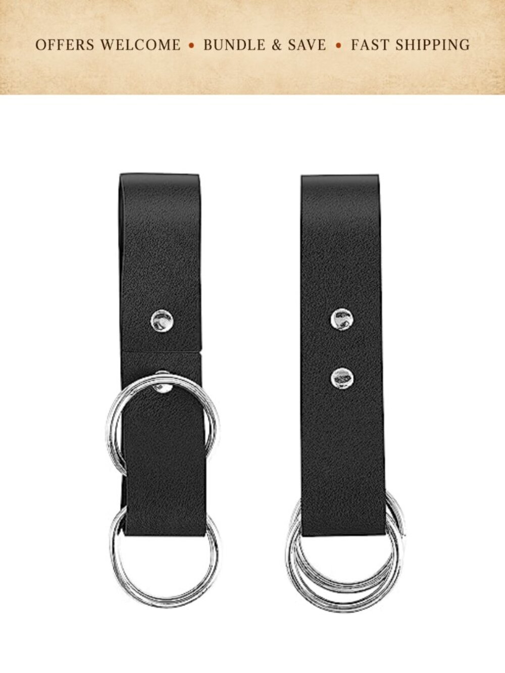 Leather Renaissance Skirt Hike Belt Loop Costume Accessories 2 Pack